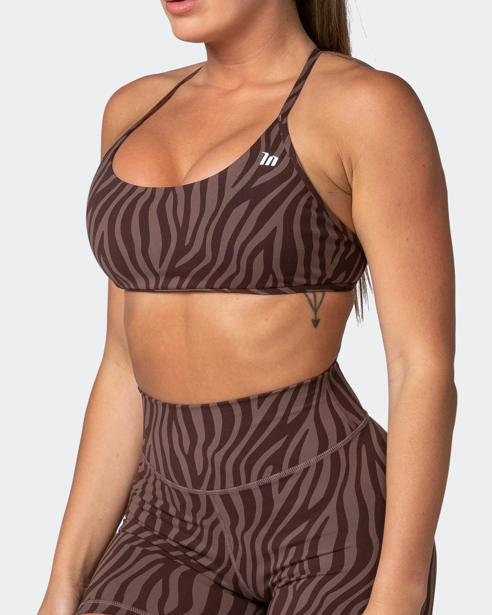 Essence Bralette - Coffee Zebra Print sold by Muscle Nation product image thumbnail 3