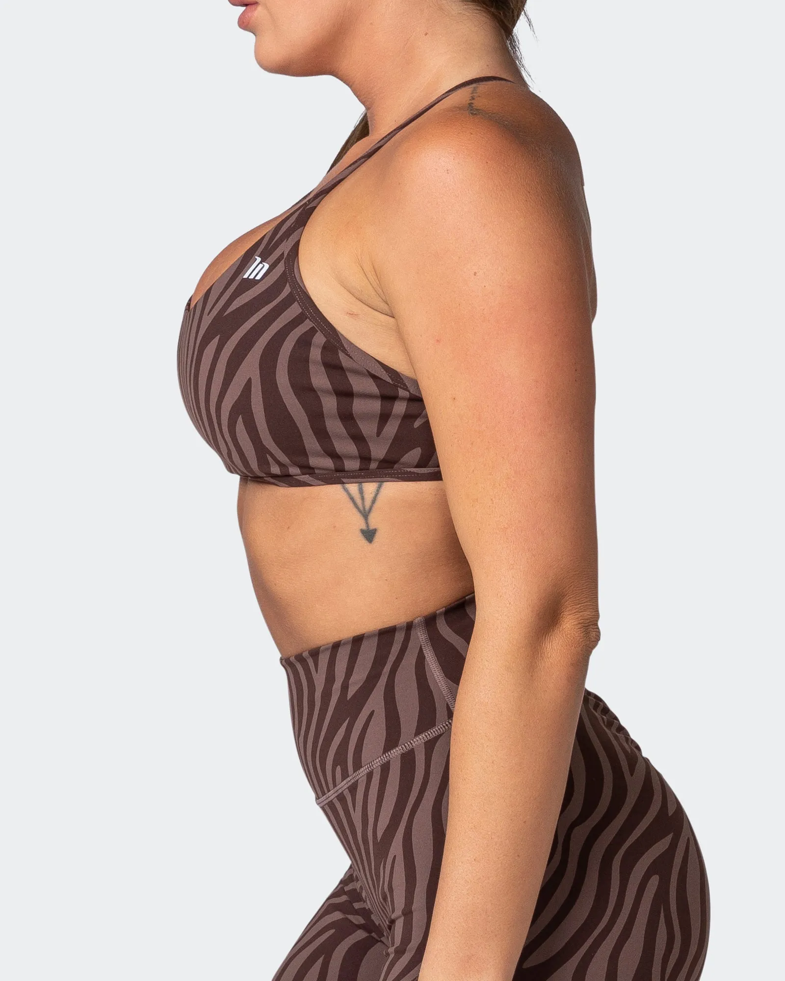 Essence Bralette - Coffee Zebra Print sold by Muscle Nation product image thumbnail 4