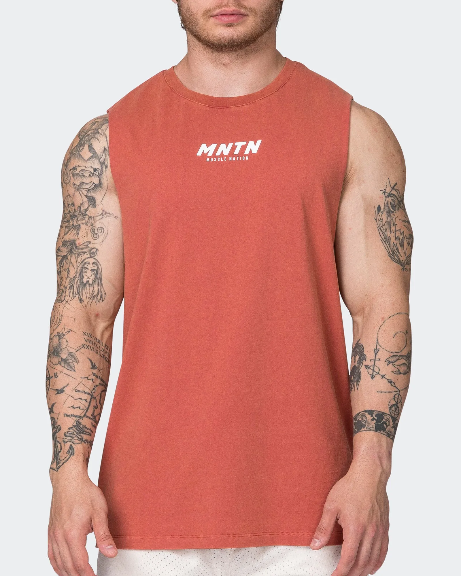 MNTN Vintage Tank - Washed Dusty Red sold by Muscle Nation product image thumbnail 2