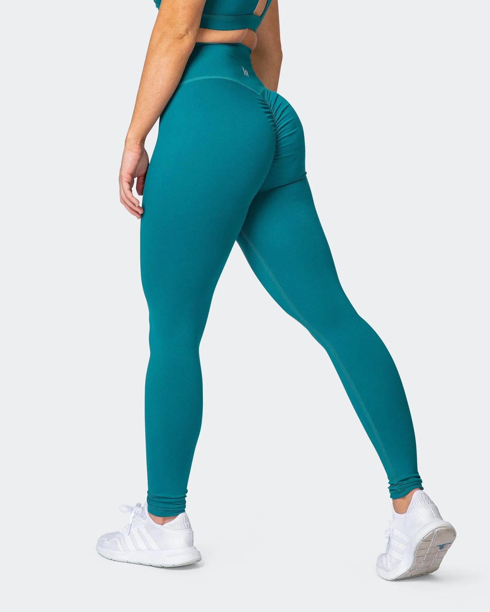 Signature Full Length Scrunch Leggings - Teal sold by Muscle Nation