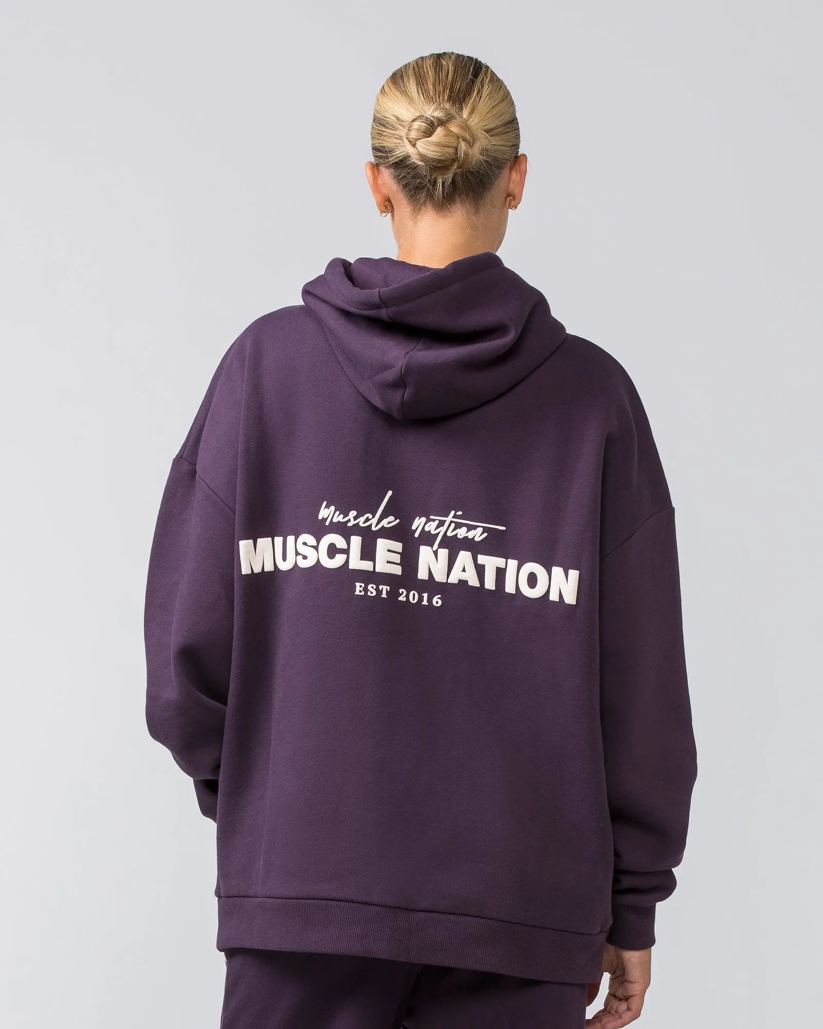Timeless Oversized Hoodie - Midnight Plum sold by Muscle Nation product image thumbnail 3
