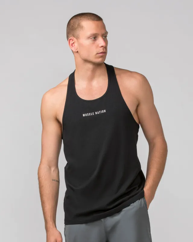 Infinite Y Back Singlet - Black made by Muscle Nation