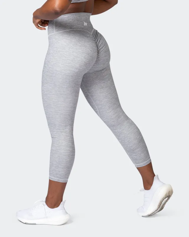 Game Changer Scrunch 7/8 Leggings - Quiet Grey Marl sold by Muscle Nation