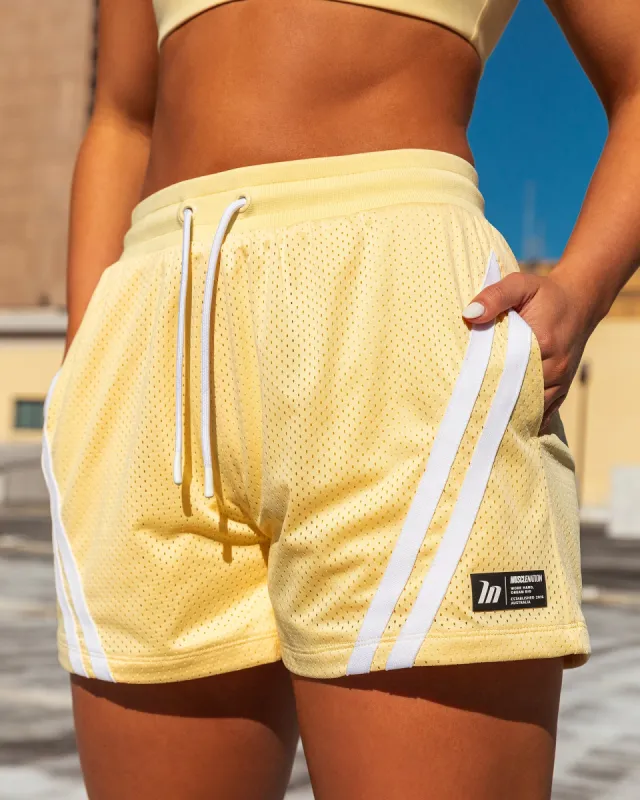 Baller 3" Shorts - Panna Cotta sold by Muscle Nation