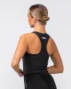 Rib Staple Cropped Tank - Black sold by Muscle Nation