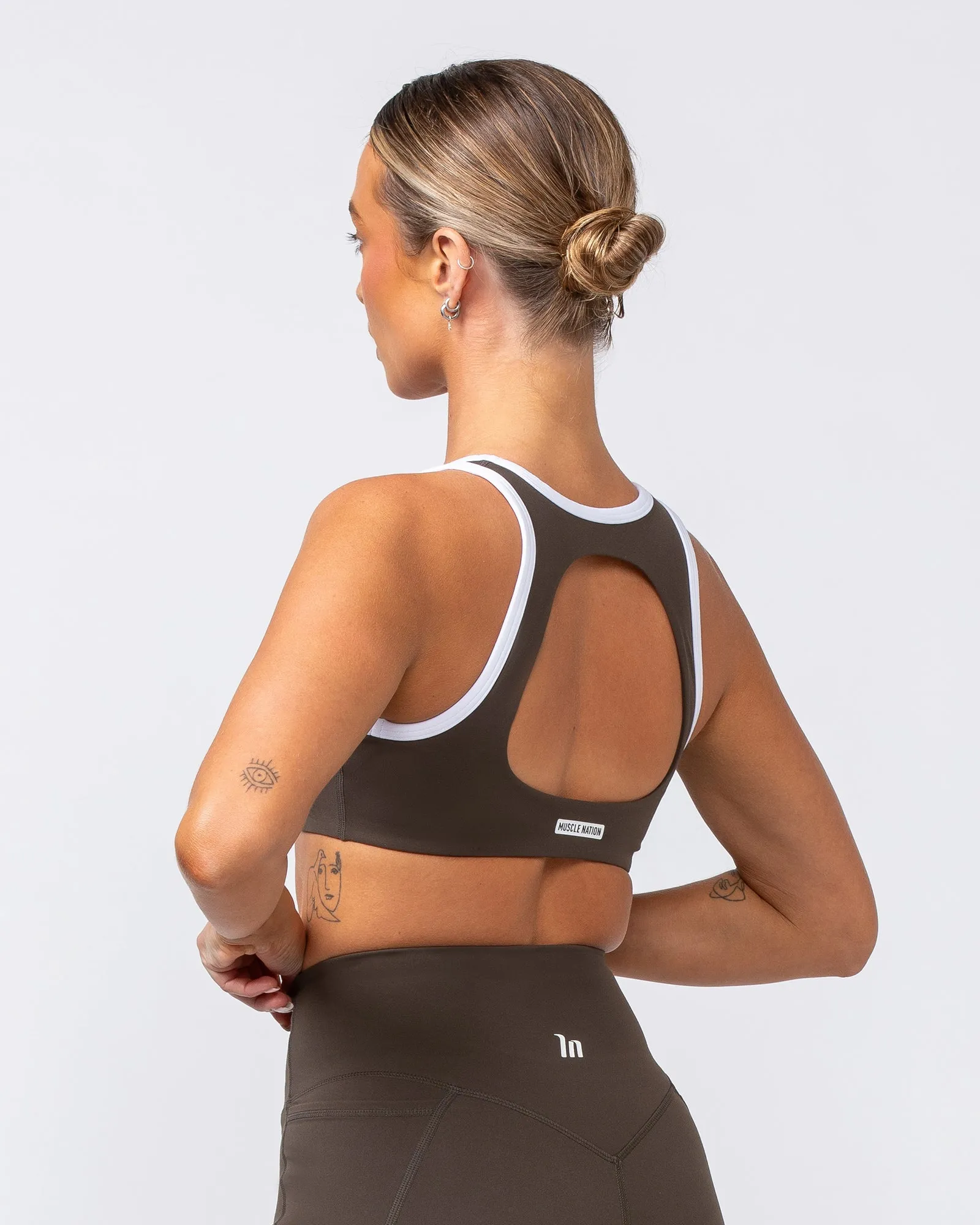 Contrast Bralette - Deep Brown sold by Muscle Nation product image thumbnail 5