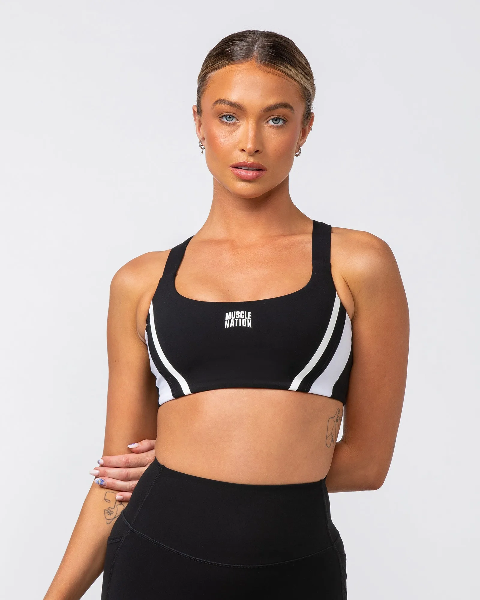 Precision Bra - Black / White sold by Muscle Nation product image thumbnail 2