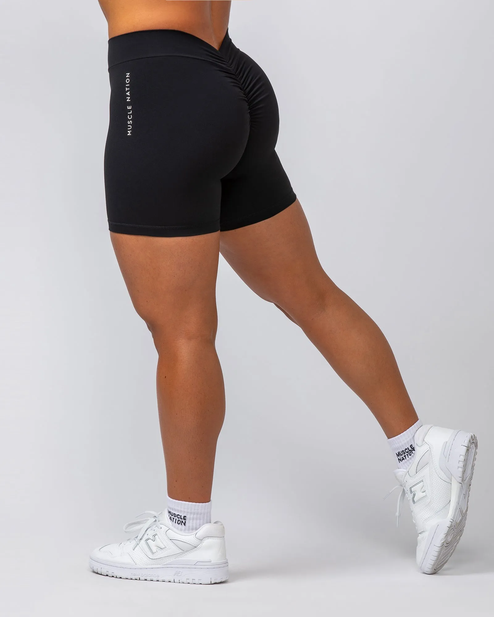 Deep Scrunch Midway Shorts - Black sold by Muscle Nation product image thumbnail 2
