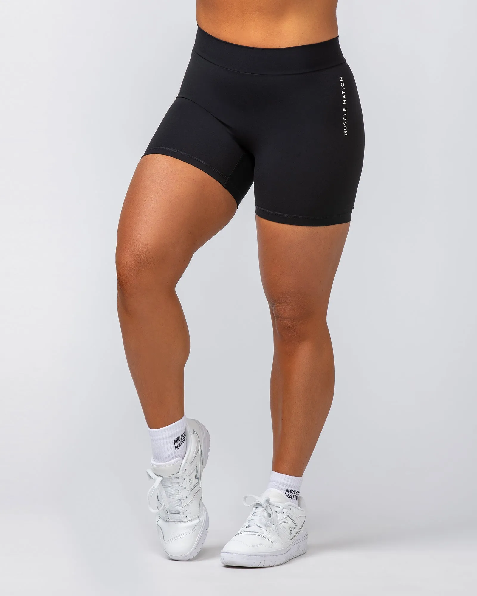 Deep Scrunch Midway Shorts - Black sold by Muscle Nation product image thumbnail 3