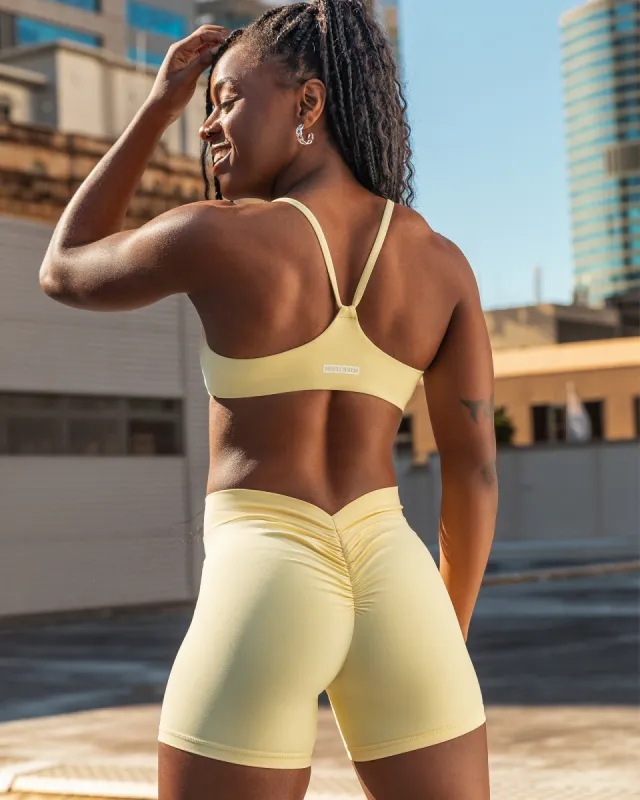 Deep Scrunch Midway Shorts - Panna Cotta sold by Muscle Nation