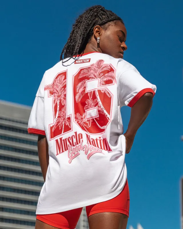 Coast Oversized Tee - White sold by Muscle Nation