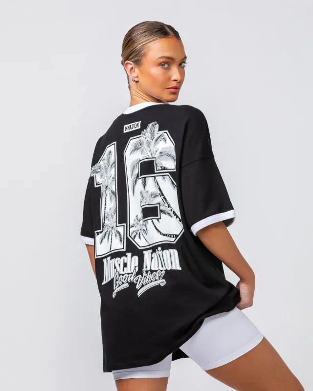 Coast Oversized Tee - Black sold by Muscle Nation