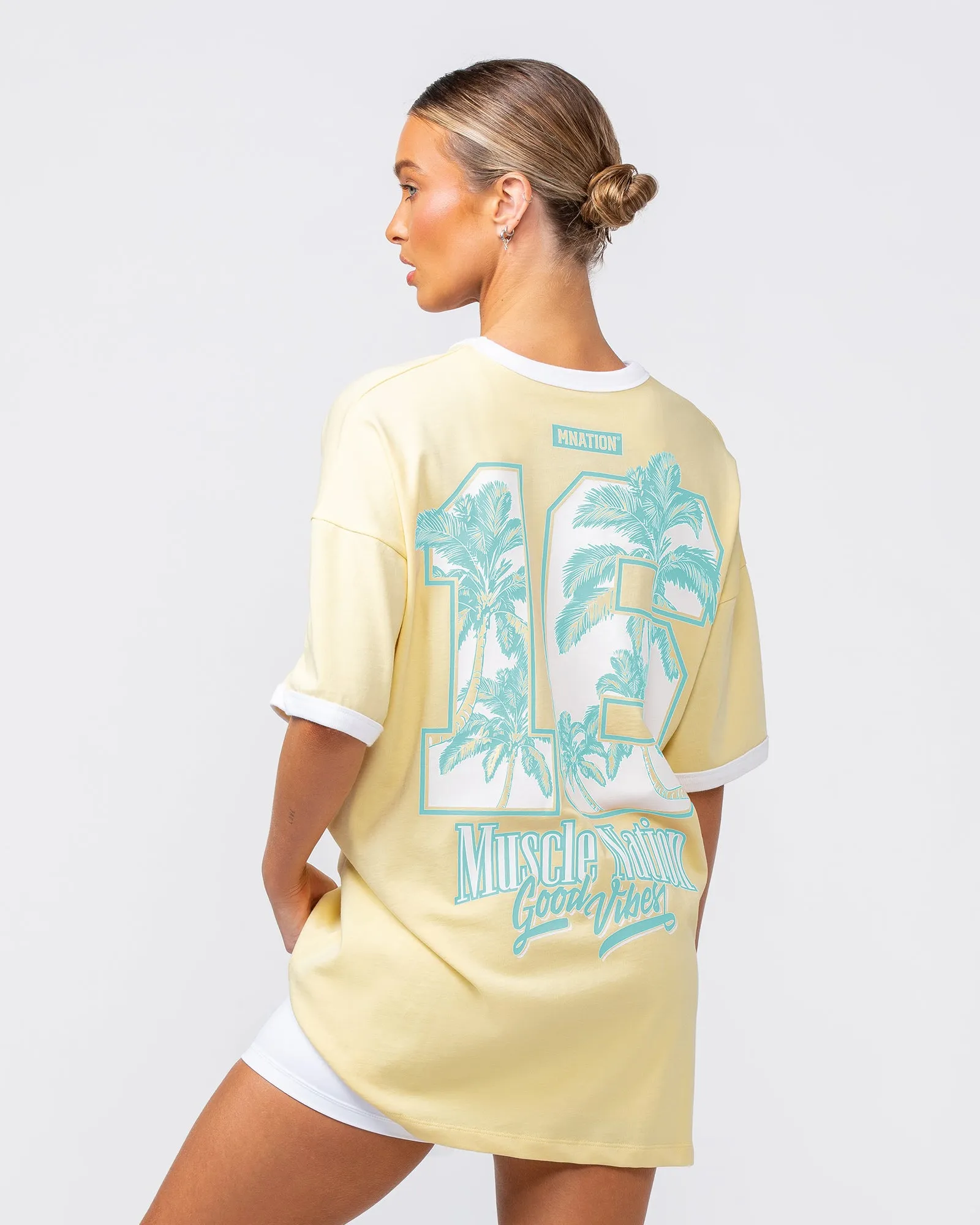 Coast Oversized Tee - Panna Cotta sold by Muscle Nation product image thumbnail 5