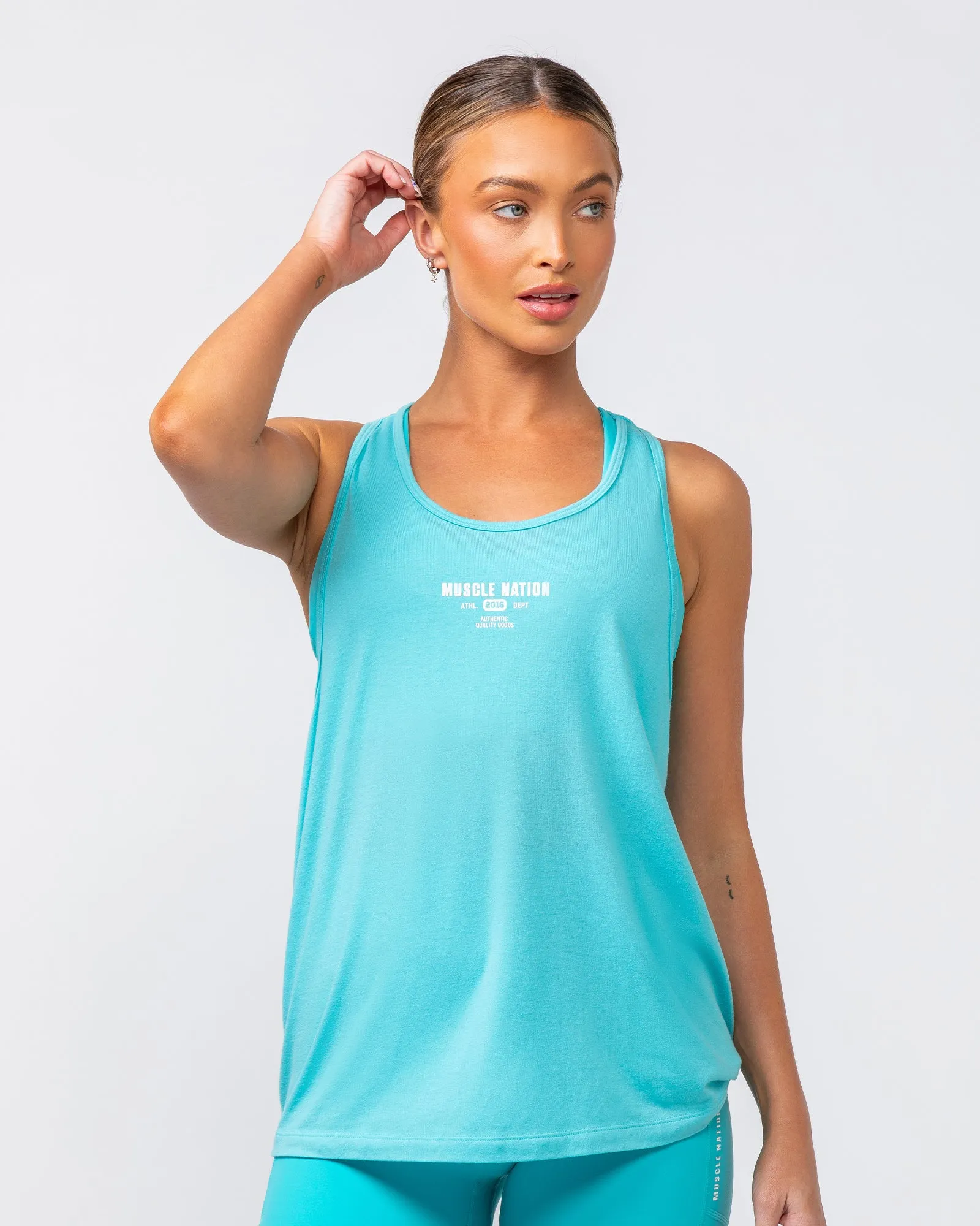 Classic Training Tank - Pale Aquatic sold by Muscle Nation product image thumbnail 3