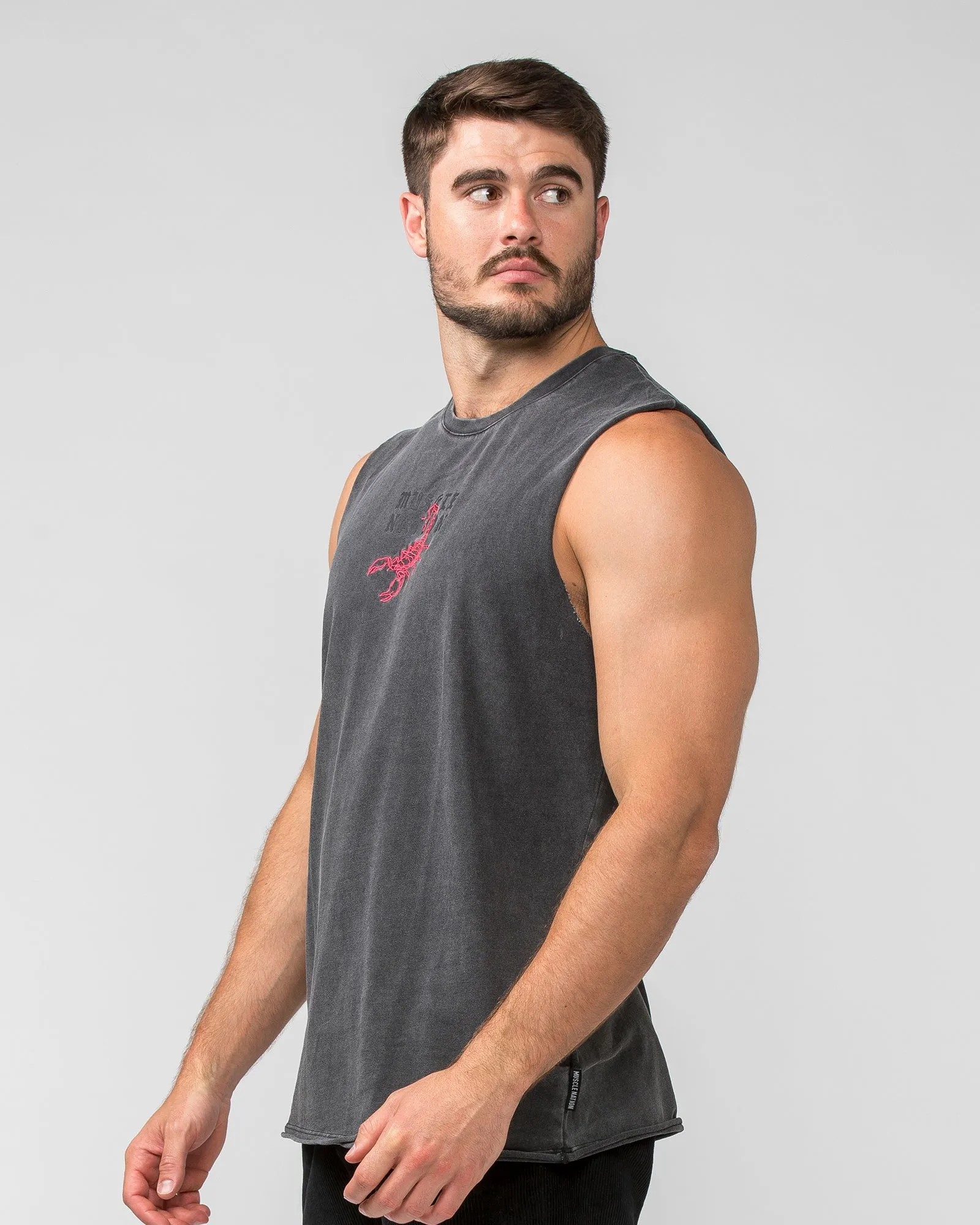 Scorpion Heavy Vintage Tank - Washed Black sold by Muscle Nation product image thumbnail 2