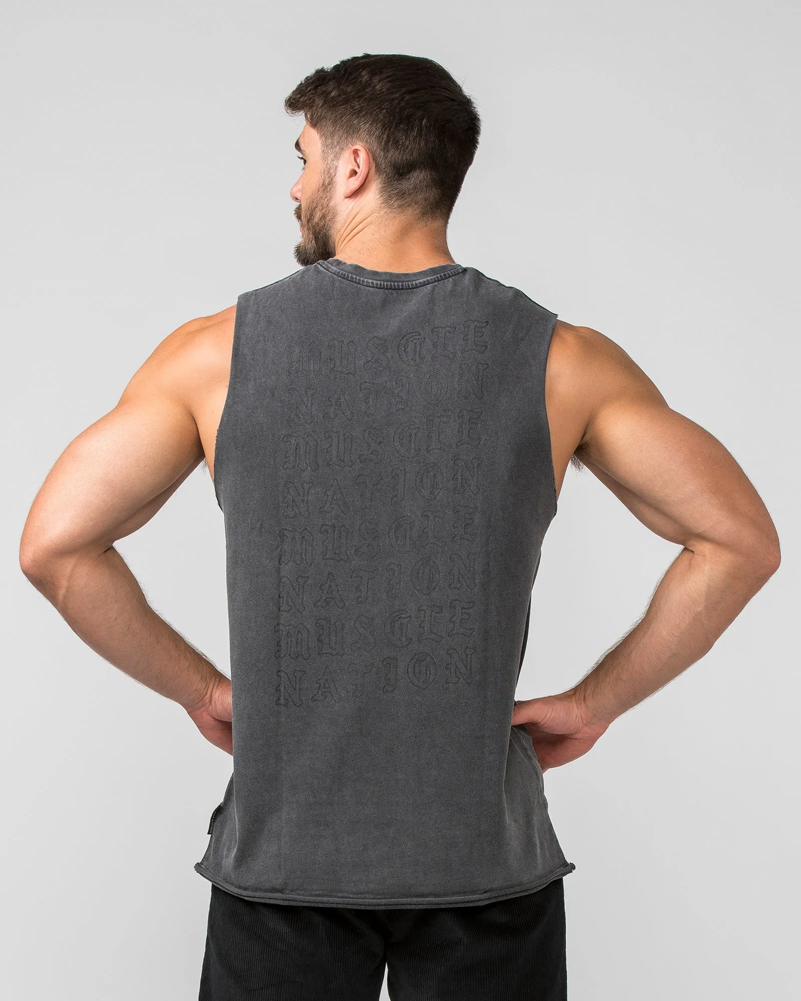 Scorpion Heavy Vintage Tank - Washed Black sold by Muscle Nation product image thumbnail 4