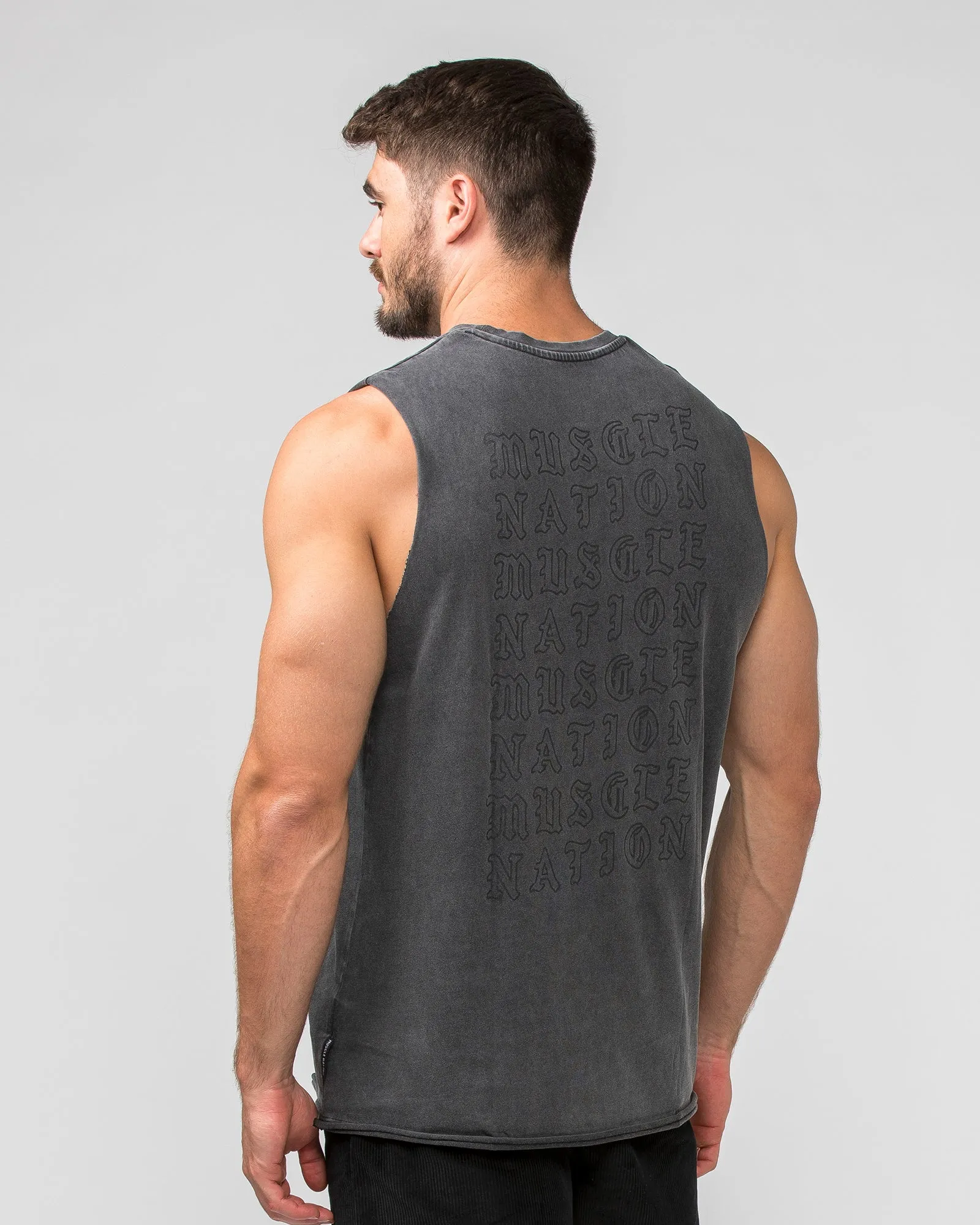 Scorpion Heavy Vintage Tank - Washed Black sold by Muscle Nation product image thumbnail 3