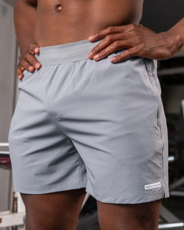 On Repeat Training 5" Shorts - Jet Grey sold by Muscle Nation