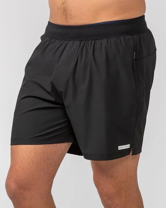 On Repeat Training 5" Shorts - Black sold by Muscle Nation