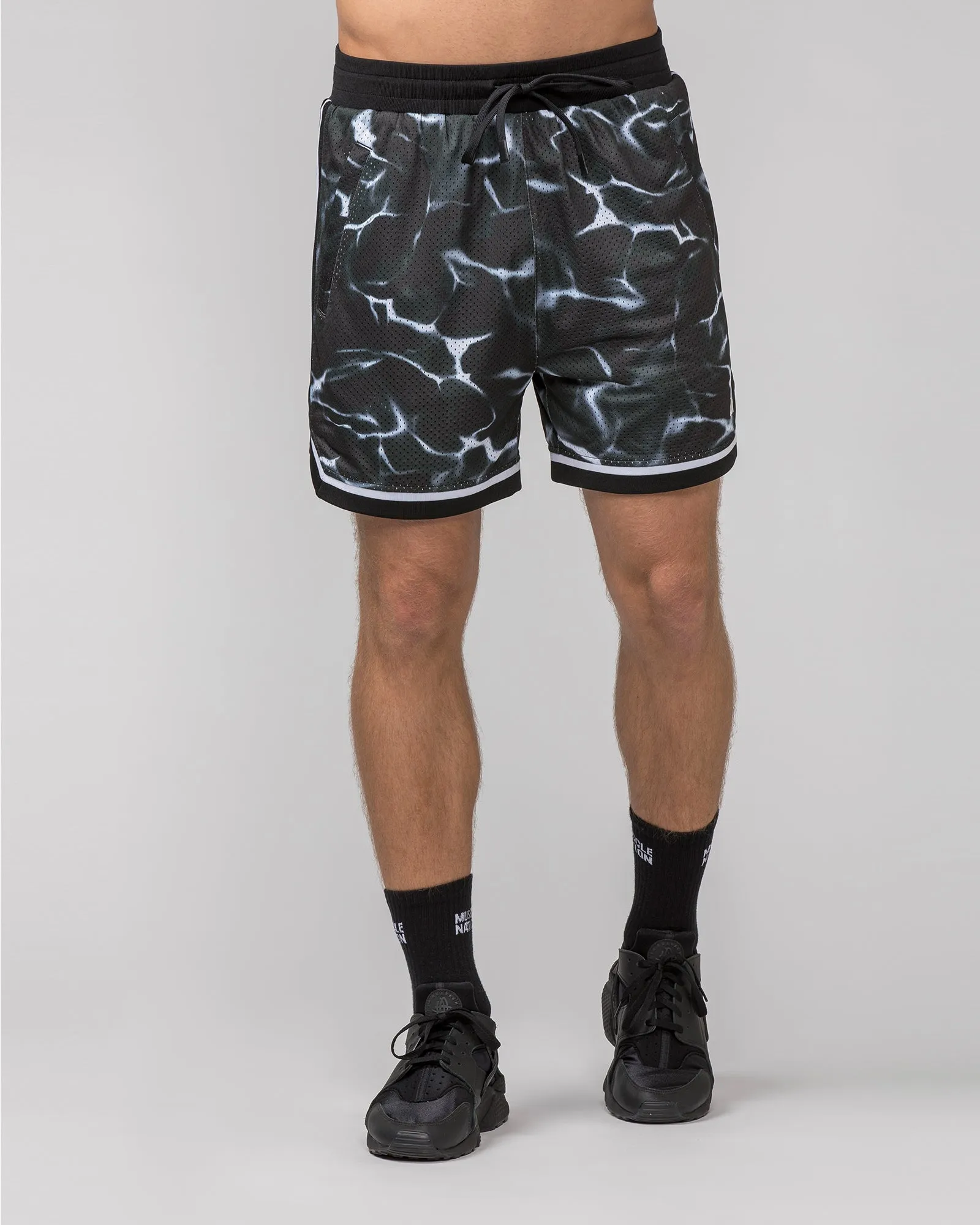 Mens 5" Basketball Shorts - Dark Waters Print sold by Muscle Nation product image thumbnail 2