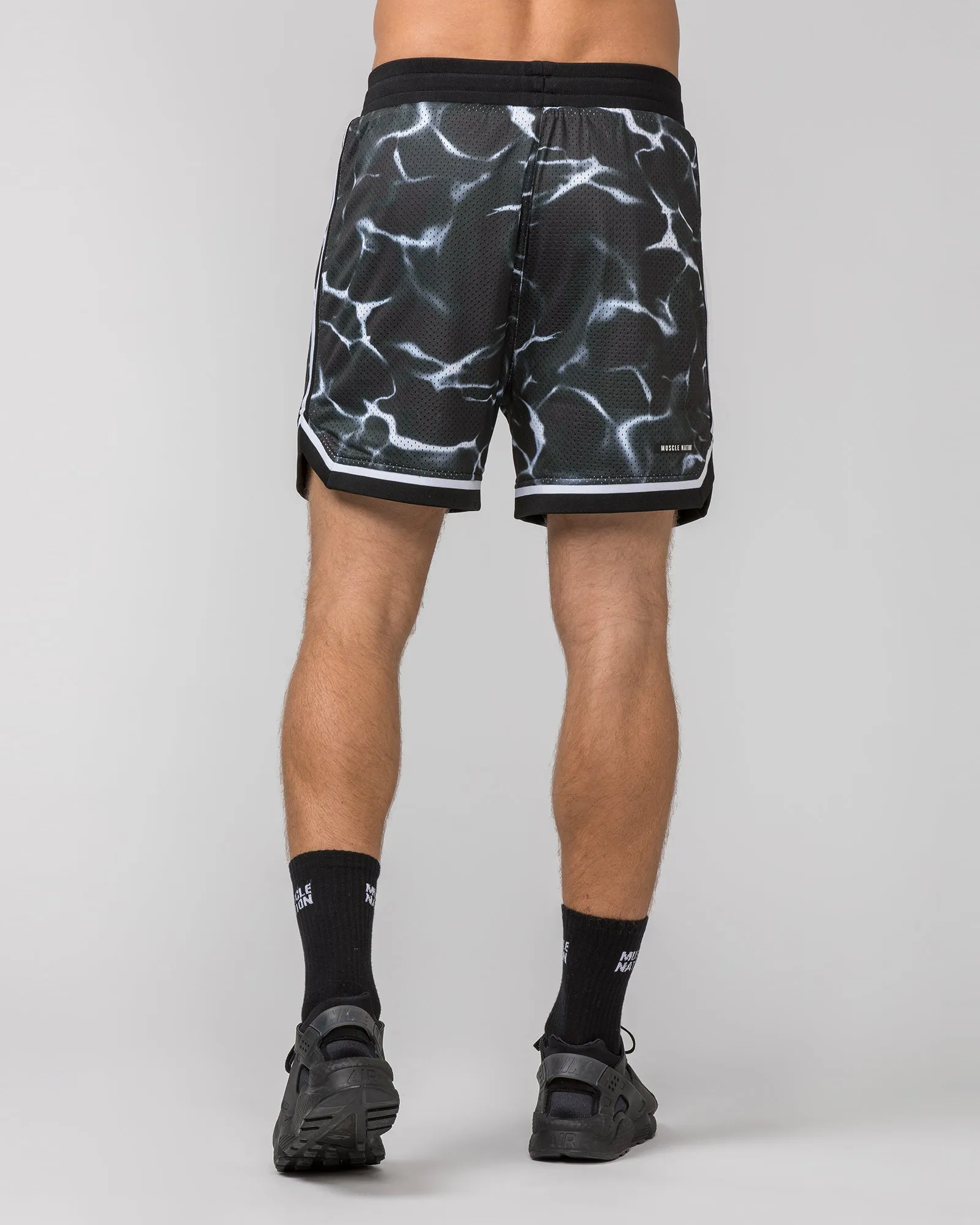 Mens 5" Basketball Shorts - Dark Waters Print sold by Muscle Nation product image thumbnail 5
