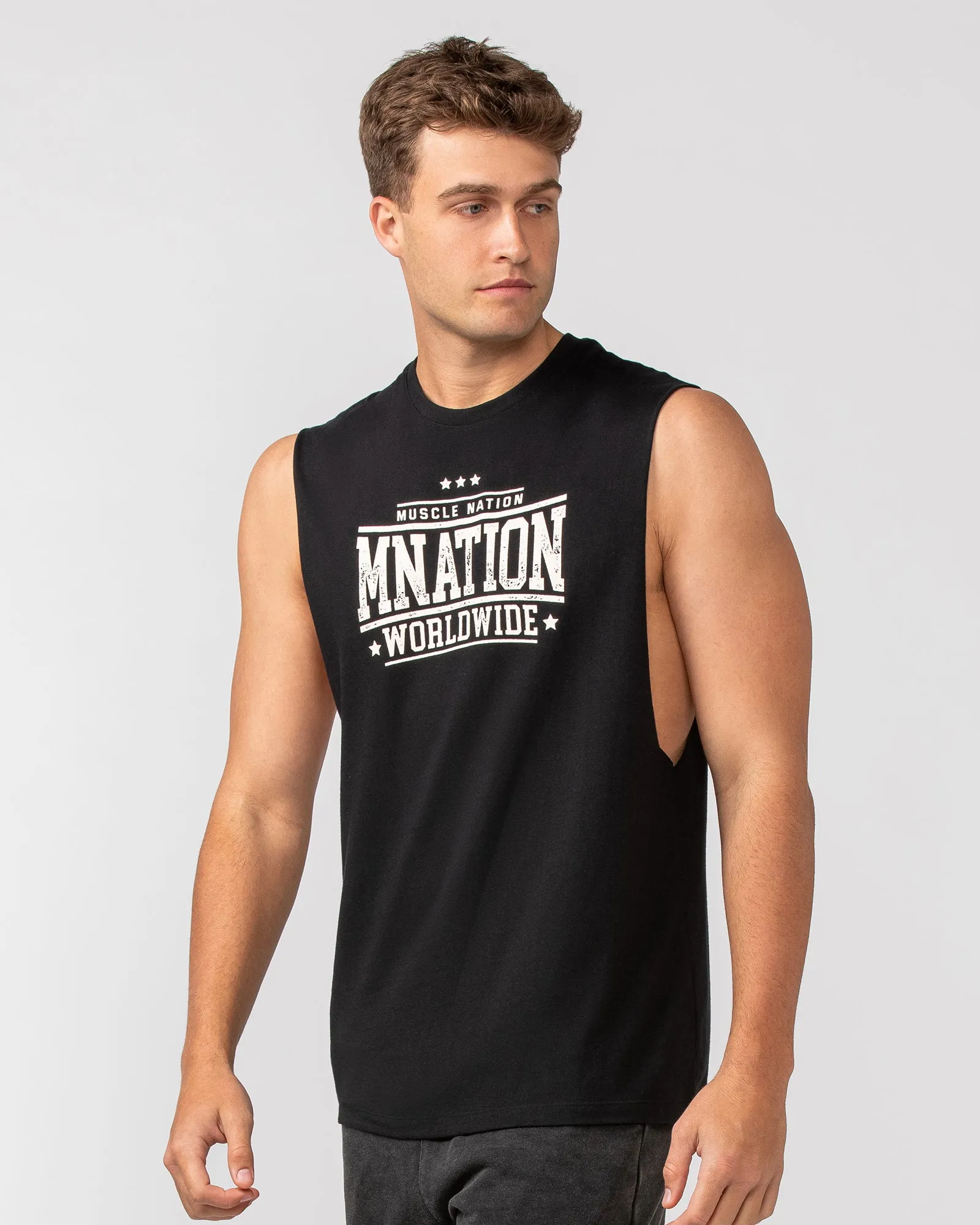 Undefeated Drop Arm Tank - Black sold by Muscle Nation product image thumbnail 3