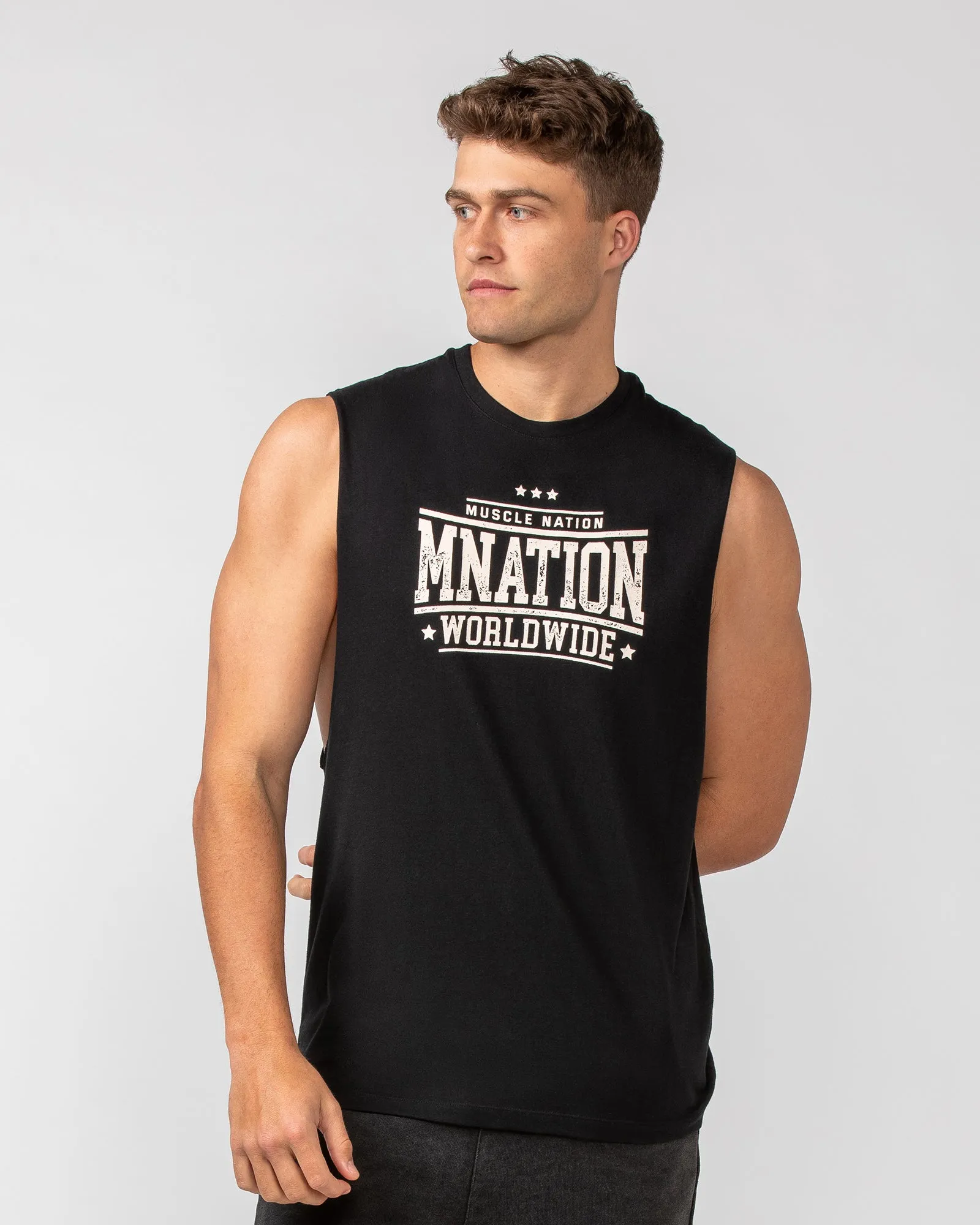 Undefeated Drop Arm Tank - Black sold by Muscle Nation product image thumbnail 2