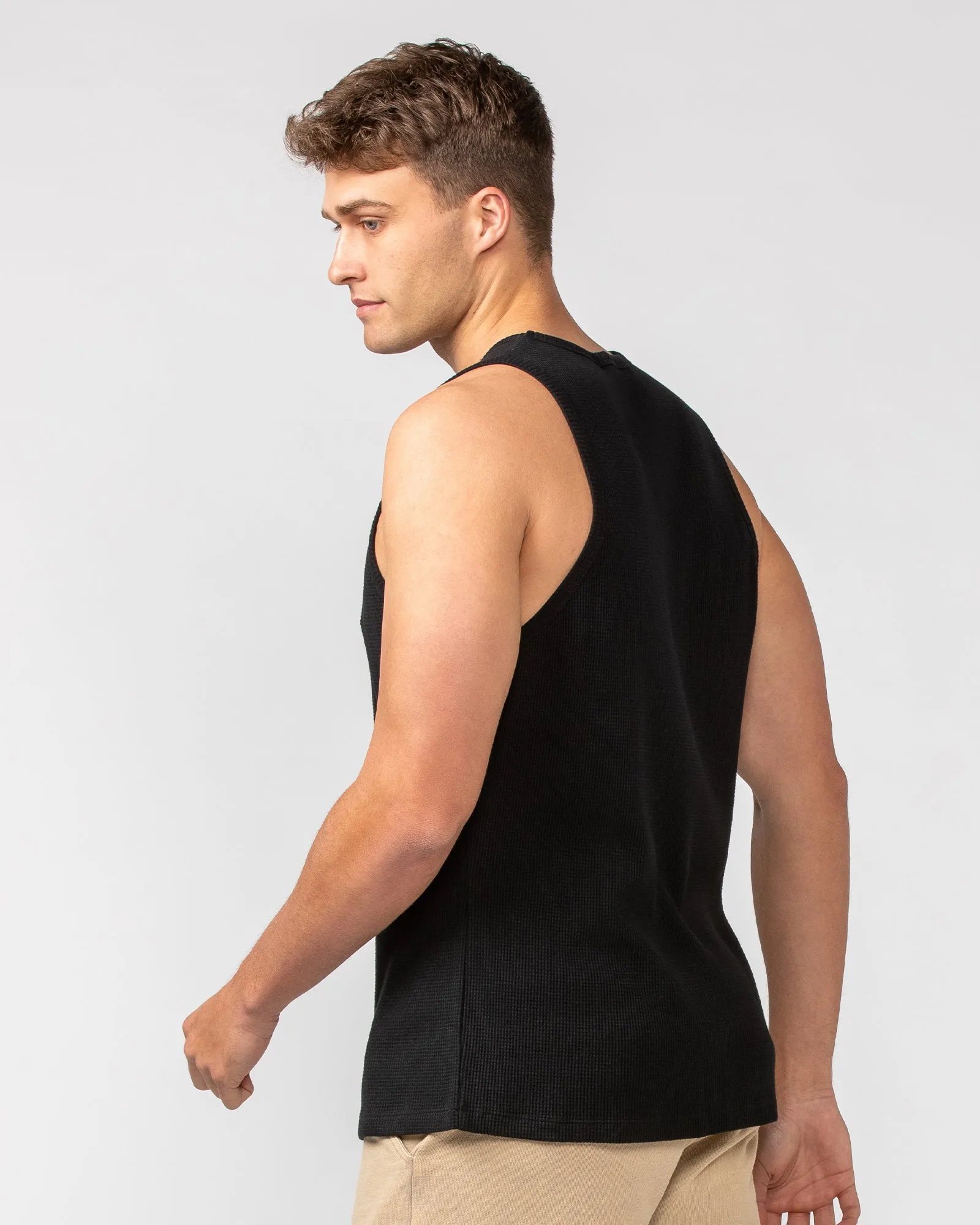 Waffle Tank - Black sold by Muscle Nation product image thumbnail 5