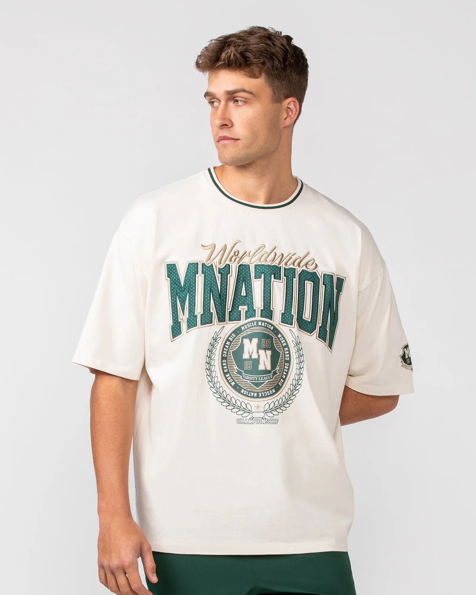 Free Play Oversized Tee - Travertine sold by Muscle Nation product image thumbnail 4