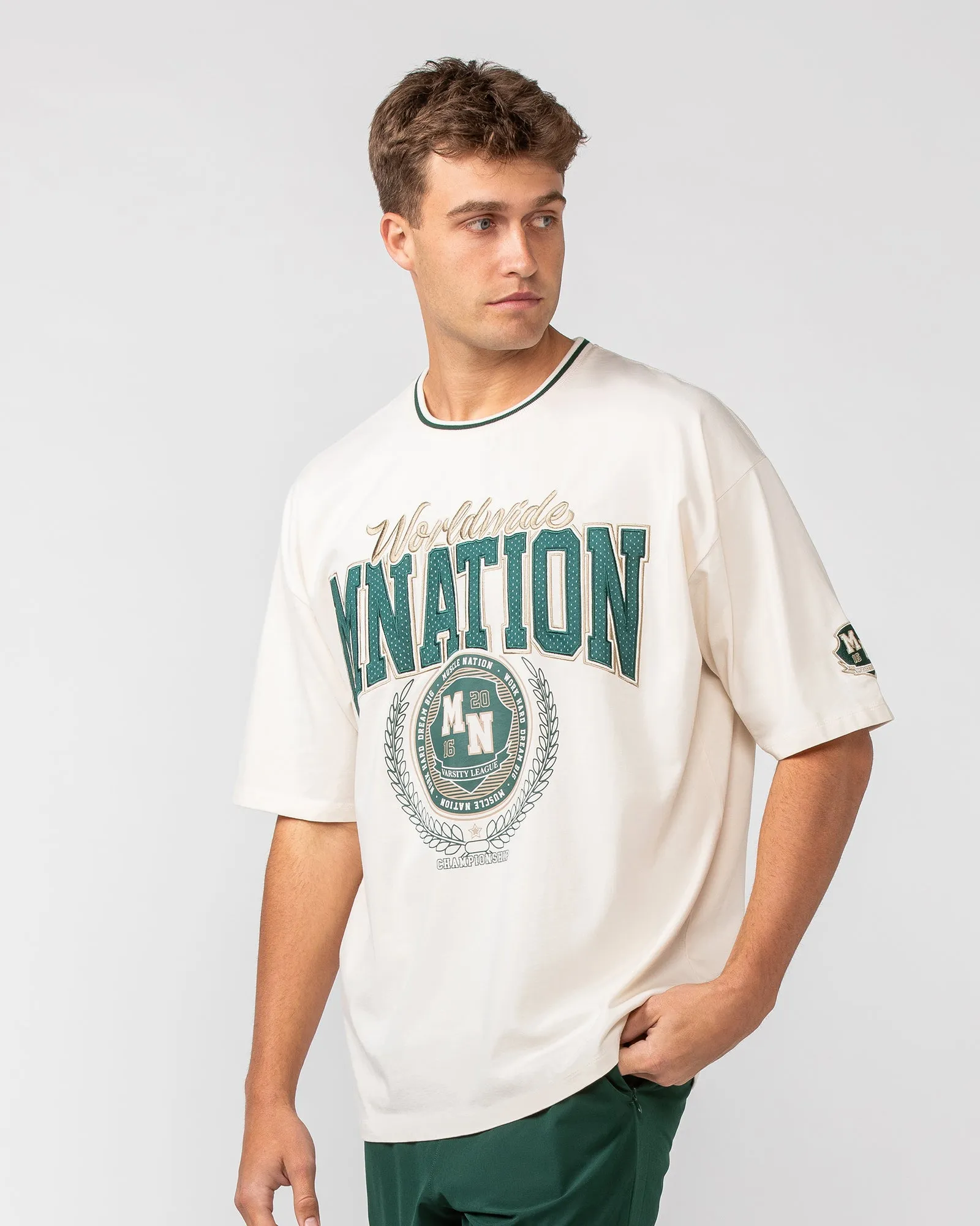 Free Play Oversized Tee - Travertine sold by Muscle Nation product image thumbnail 5