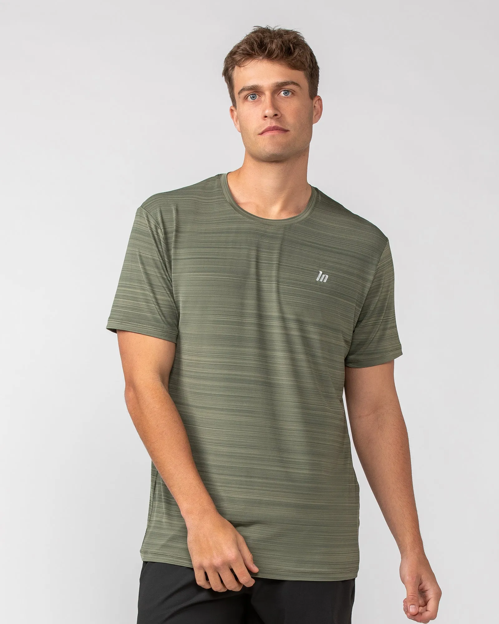 MN Active Running Tee - Dark Khaki sold by Muscle Nation