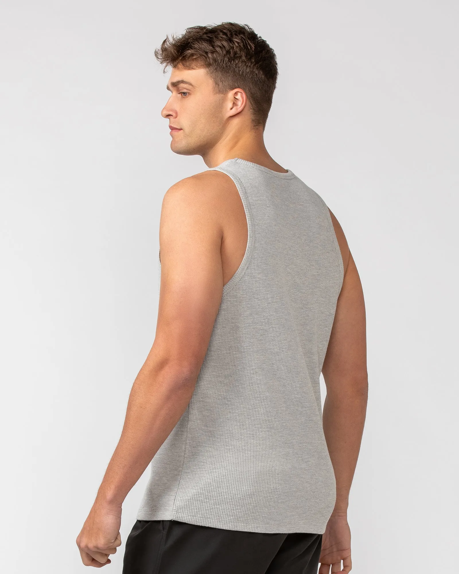 Waffle Tank - Grey Marl sold by Muscle Nation product image thumbnail 4