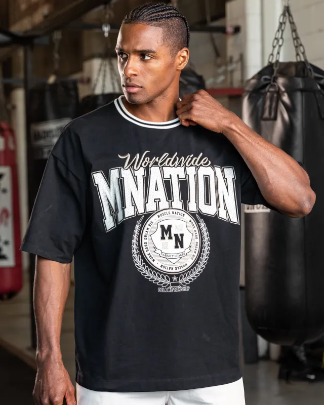 Free Play Oversized Tee - Black sold by Muscle Nation