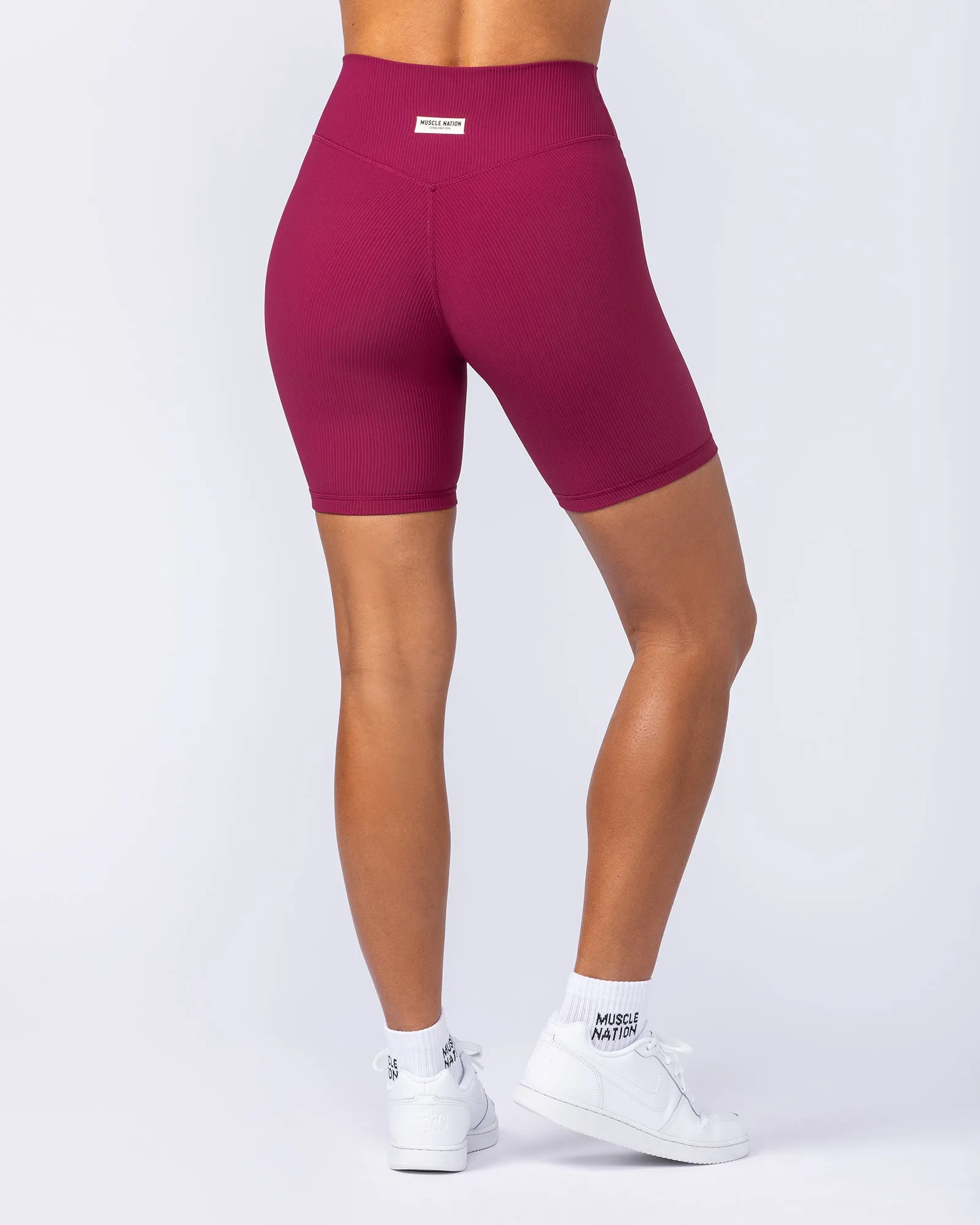 Zero Rise Rib Bike Shorts - Rose Bud sold by Muscle Nation product image thumbnail 5