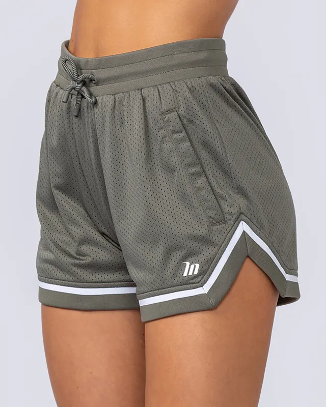 Womens 3" Basketball Shorts - Ivy sold by Muscle Nation