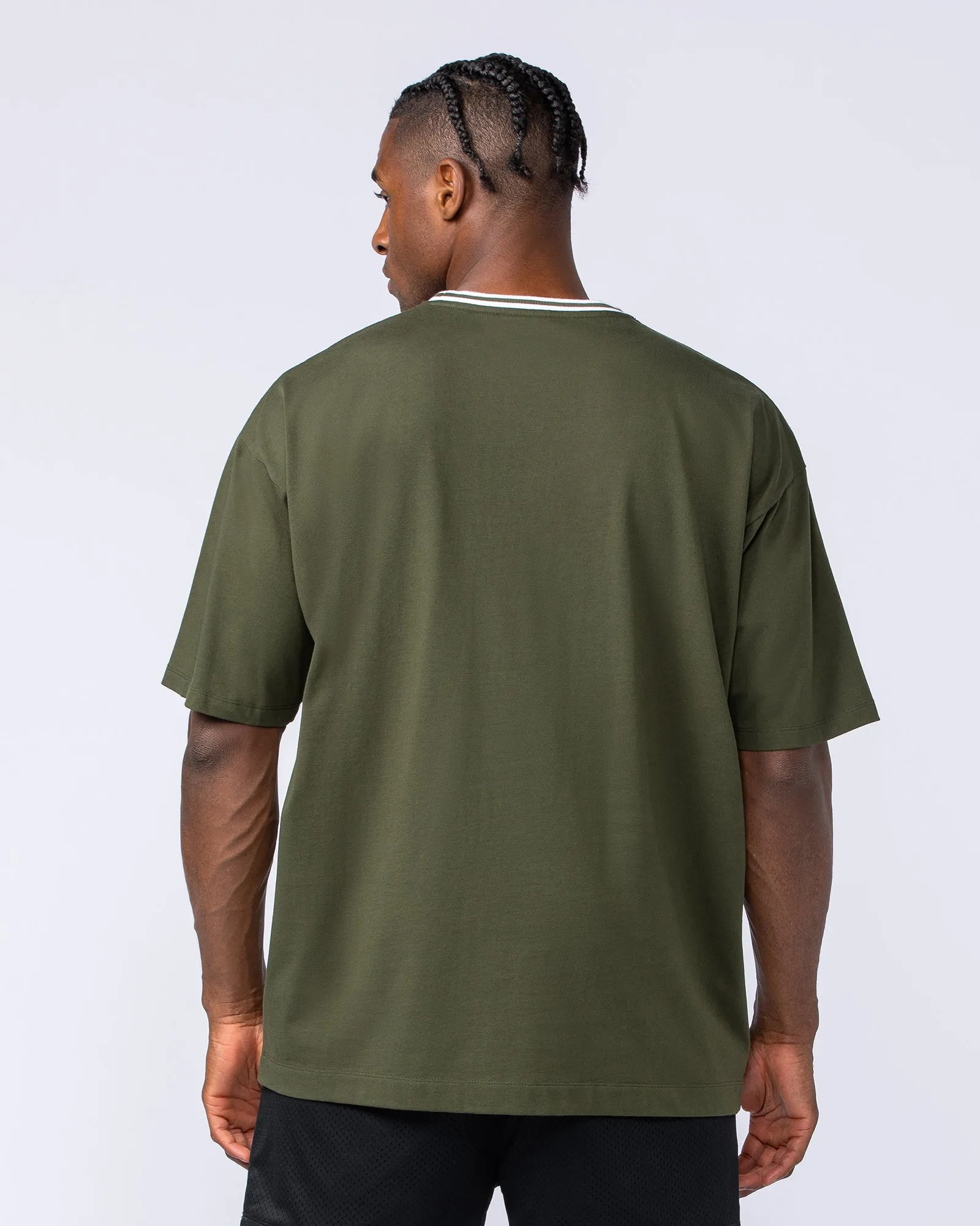 Sporting Club Oversized Tee - Dark Khaki sold by Muscle Nation product image thumbnail 3