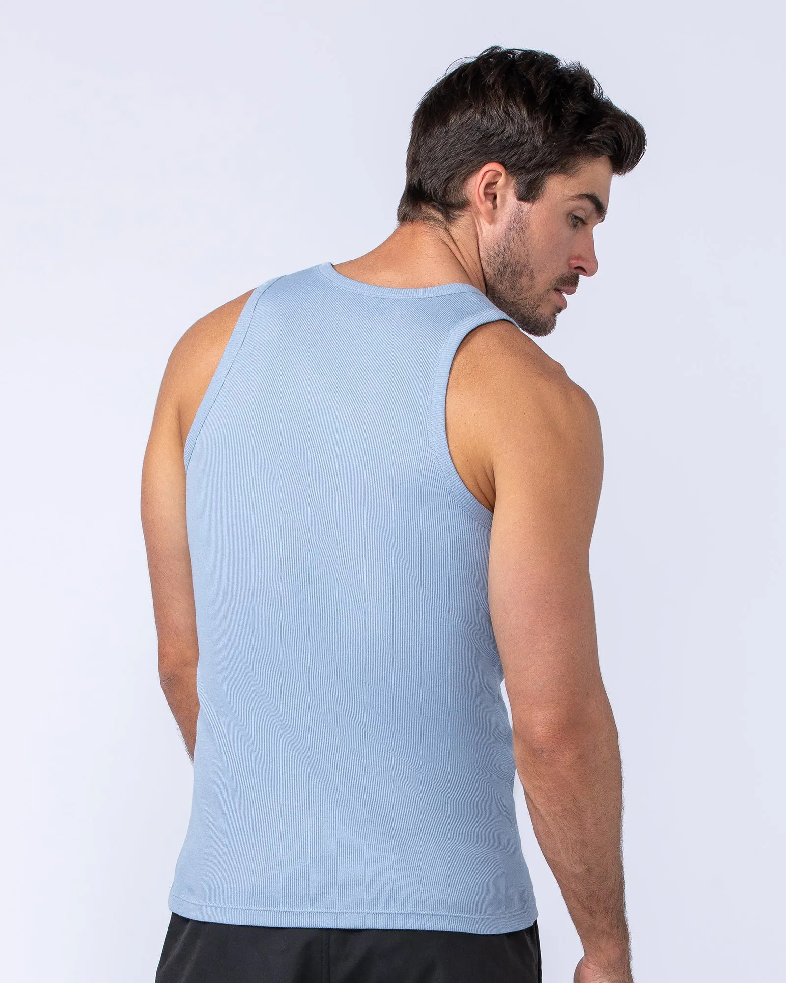Rib Fitted Training Tank - Sky Blue sold by Muscle Nation product image thumbnail 4