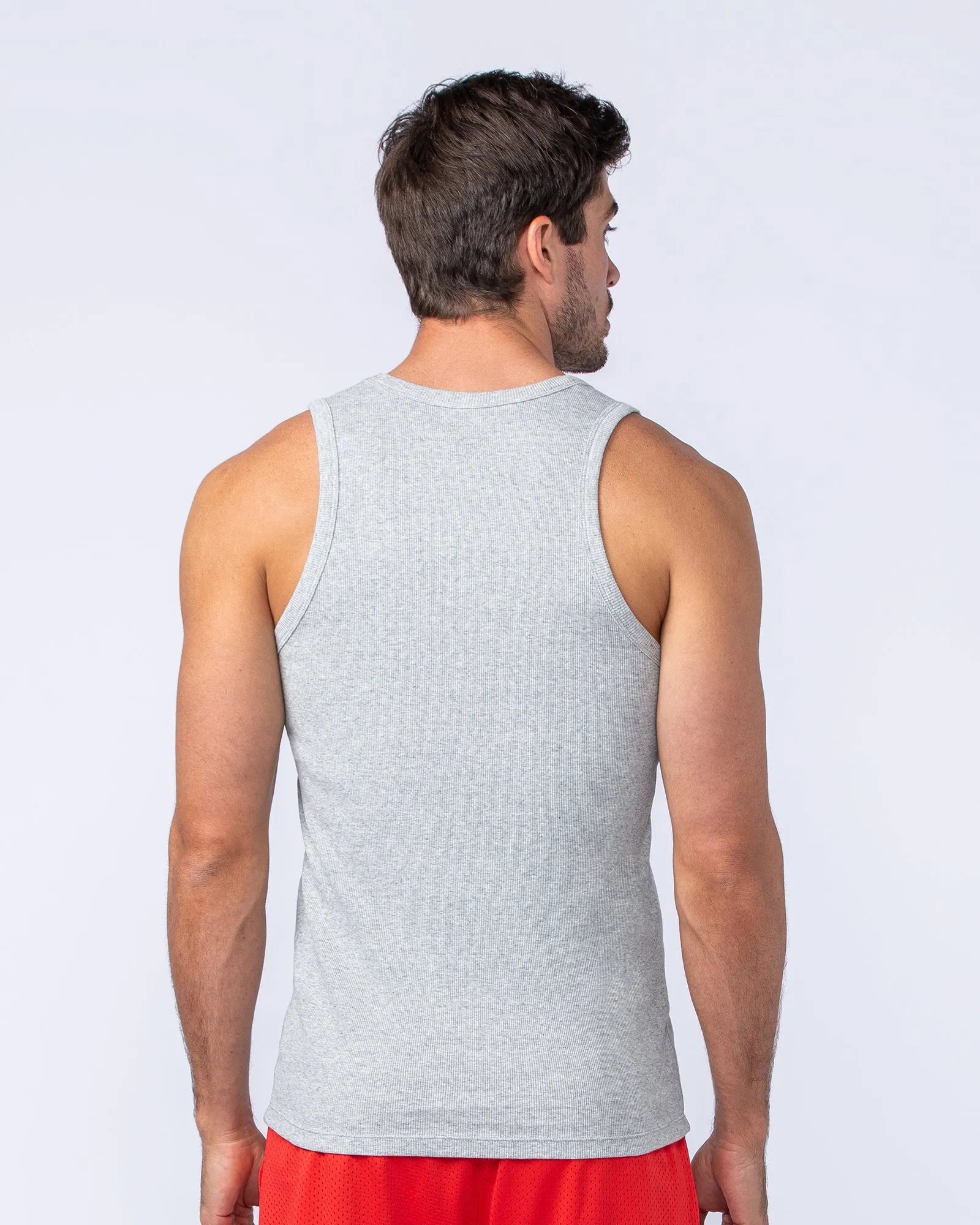Rib Fitted Training Tank - Grey Marl sold by Muscle Nation product image thumbnail 3