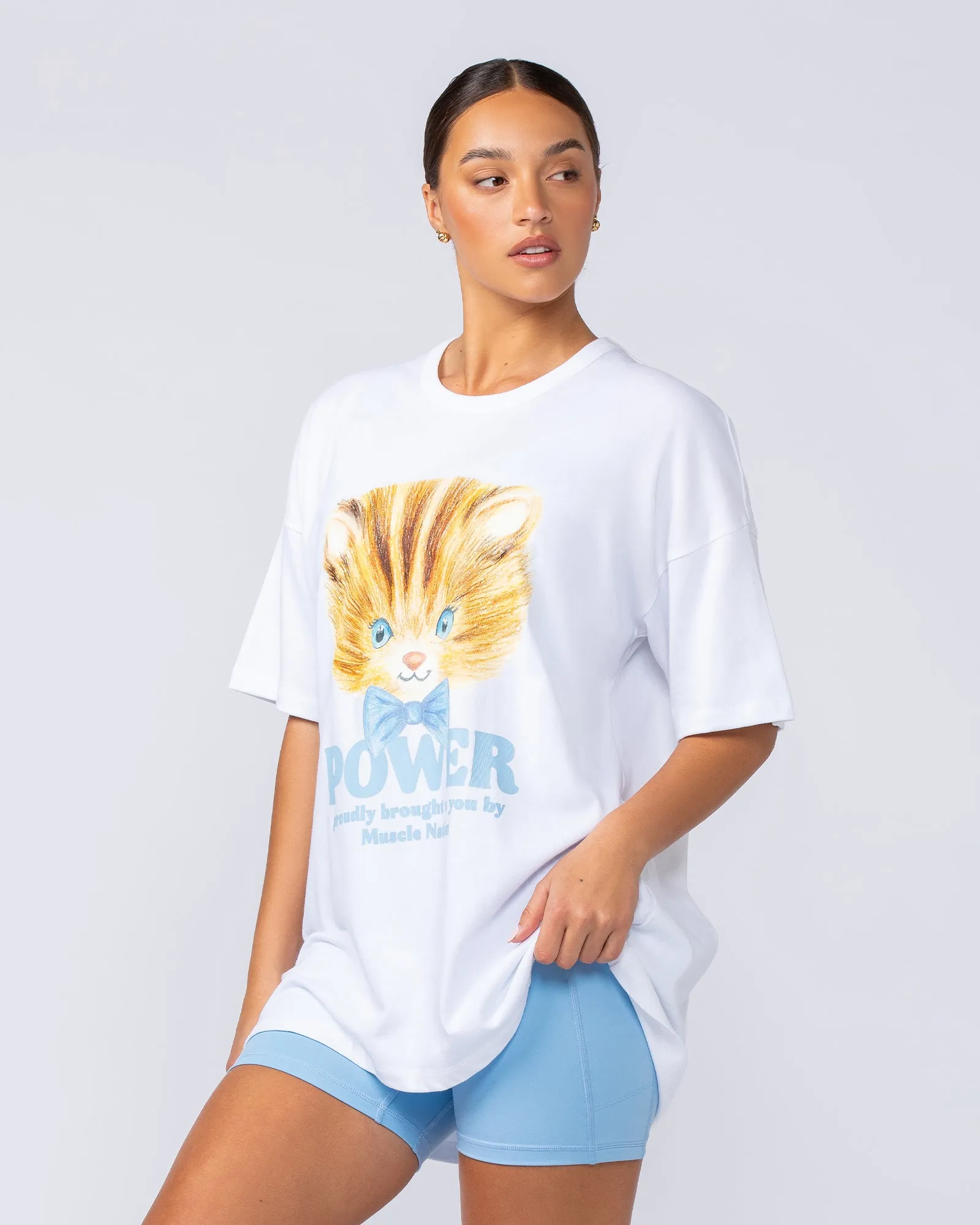 P Power Oversized Tee - White sold by Muscle Nation product image thumbnail 4