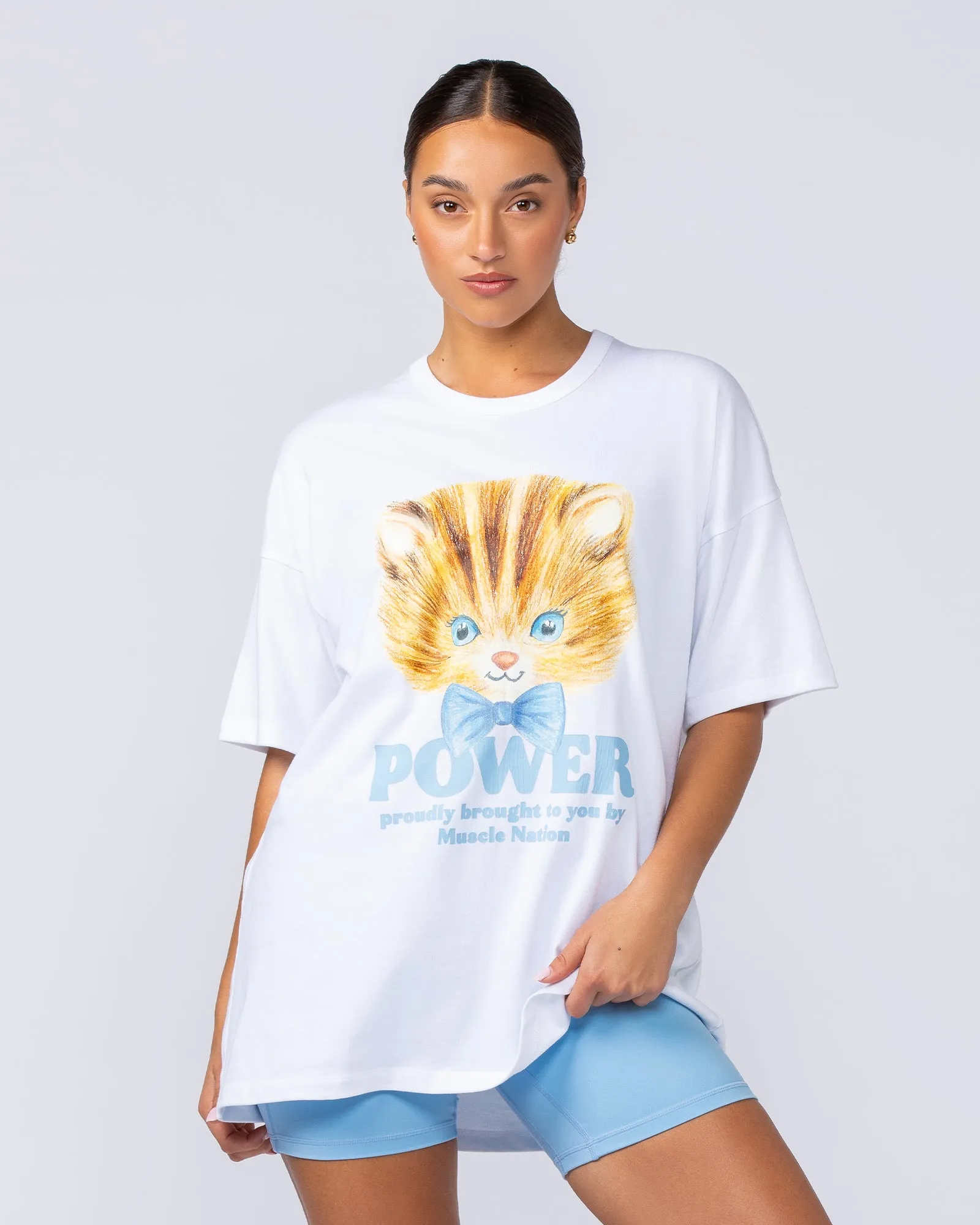 P Power Oversized Tee - White sold by Muscle Nation product image thumbnail 3