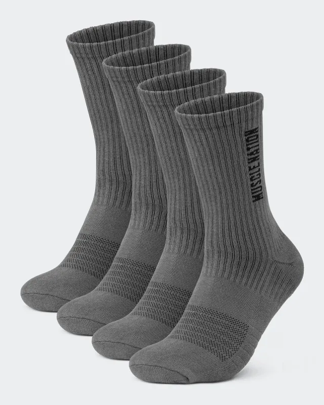Mens Linear Crew Sock (2x Pack) - Charcoal sold by Muscle Nation