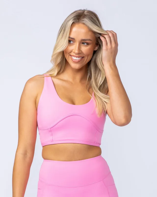 Limitless Longline Bra - Hollywood Pink sold by Muscle Nation