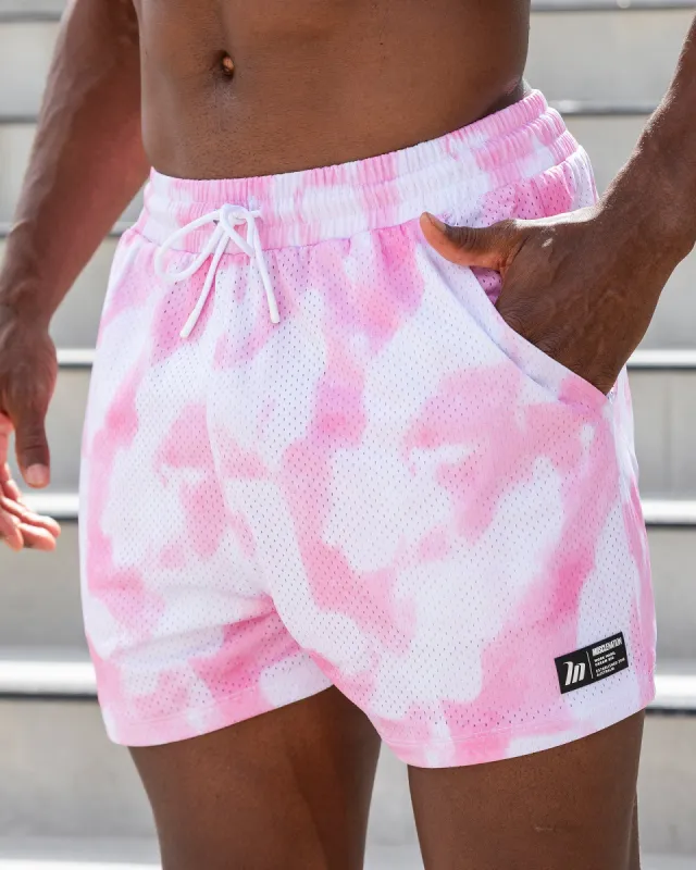 Lay Up 3.5" Shorts - Pink Skies Print made by Muscle Nation