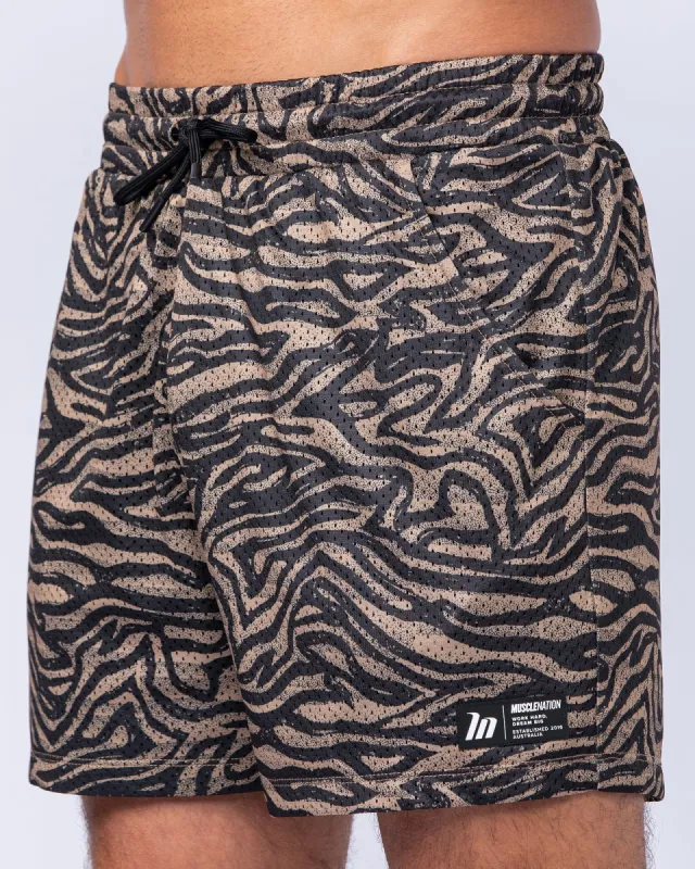 Lay Up 3.5" Shorts - Dark Animal Print sold by Muscle Nation