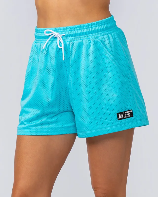 Hoops 3" Shorts - Capri Blue sold by Muscle Nation