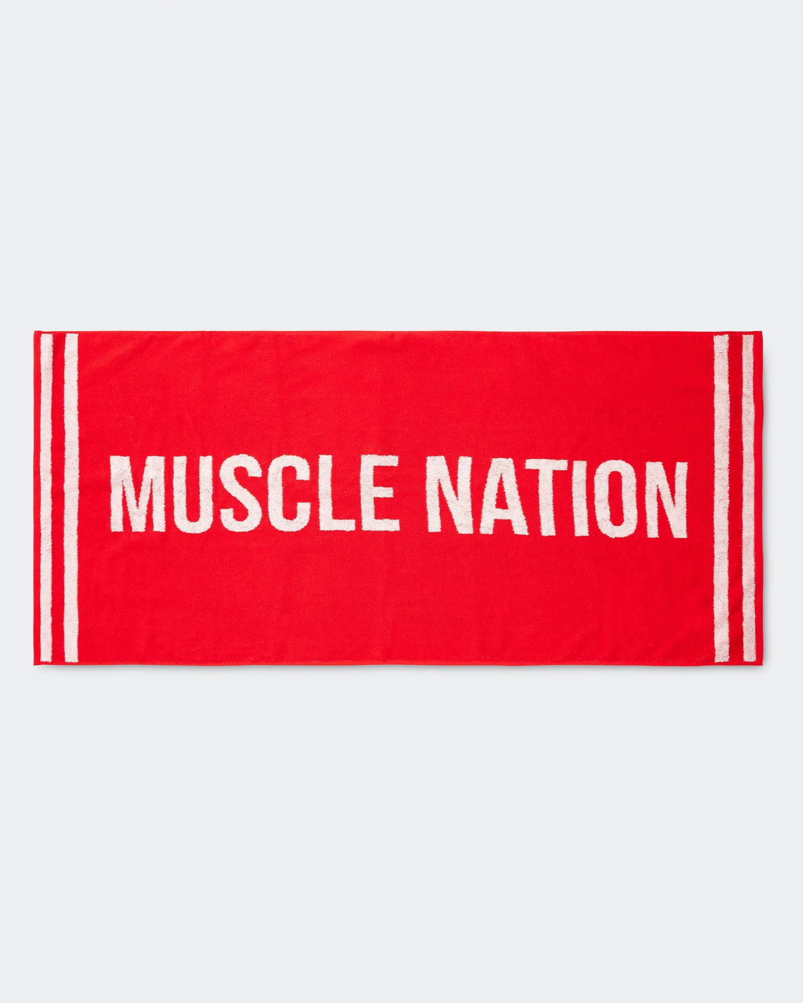 Gym Towel - Chilli/ White sold by Muscle Nation product image thumbnail 2
