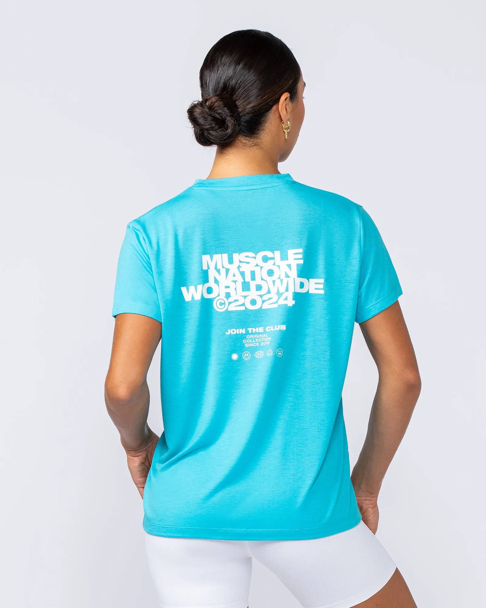 Global Training Tee - Capri Blue sold by Muscle Nation product image thumbnail 4