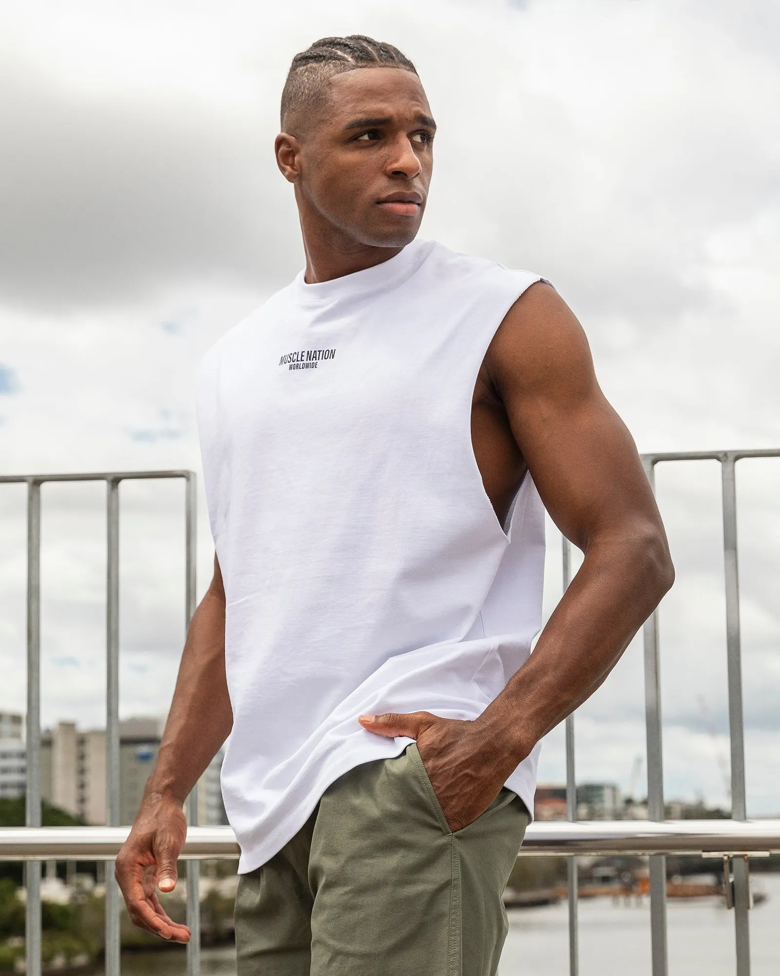 Global Training Tank - White sold by Muscle Nation