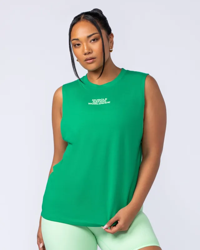 Global Drop Arm Tank - Clover sold by Muscle Nation