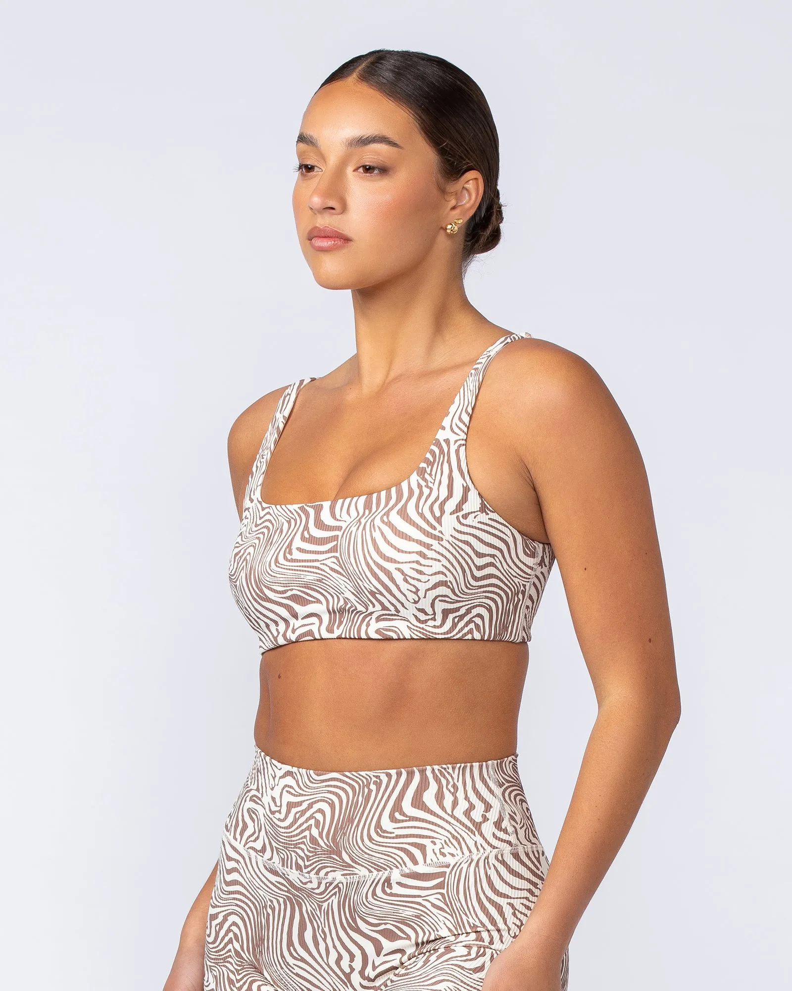 Fundamental Zebra Rib Bra - Cinnamon Zebra sold by Muscle Nation product image thumbnail 4